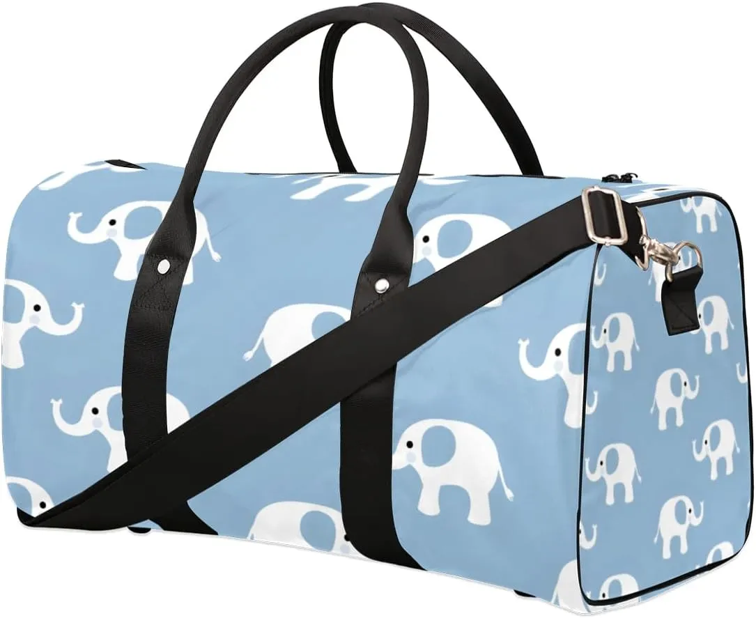 Travel Duffle Bag Cute Elephants Gym Bags for Men Women Travel Duffel Bags with Adjustable Shoulder Strap Carry On Weekender Bag