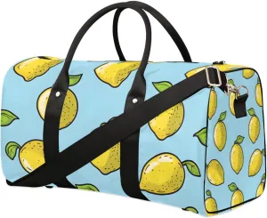 Travel Duffle Bag Cute Lemons Gym Bags for Men Women Travel Duffel Bags with Adjustable Shoulder Strap Carry On Weekender Bag