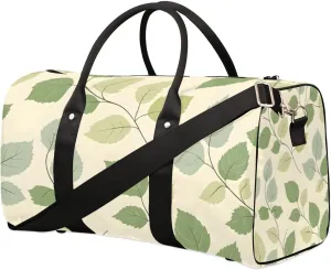Travel Duffle Bag Delicate Leaves Gym Bags for Men Women Travel Duffel Bags with Adjustable Shoulder Strap Carry On Weekender Bag