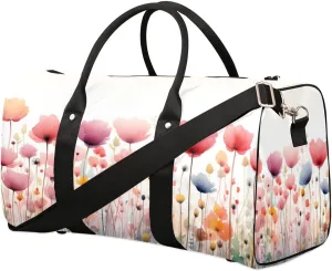Travel Duffle Bag Flower Spring Gym Bags for Men Women Travel Duffel Bags with Adjustable Shoulder Strap Carry On Weekender Bag