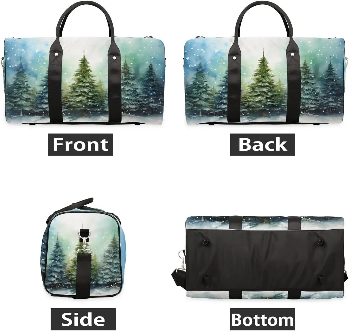 Travel Duffle Bag Forest Pine Tree Gym Bags for Men Women Travel Duffel Bags with Adjustable Shoulder Strap Carry On Weekender Bag