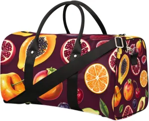 Travel Duffle Bag Fruits Pomegranate Gym Bags for Men Women Travel Duffel Bags with Adjustable Shoulder Strap Carry On Weekender Bag