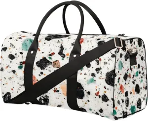 Travel Duffle Bag Marble Pattern Design Gym Bags for Men Women Travel Duffel Bags with Adjustable Shoulder Strap Carry On Weekender Bag