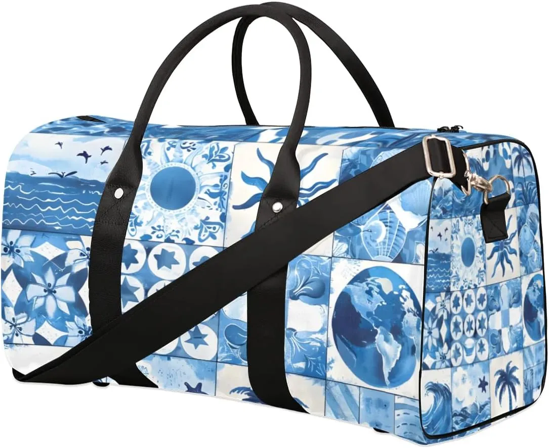 Travel Duffle Bag Ocean Themed Gym Bags for Men Women Travel Duffel Bags with Adjustable Shoulder Strap Carry On Weekender Bag