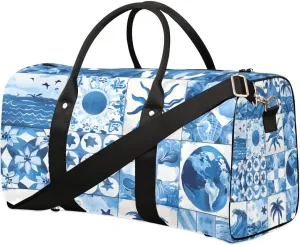 Travel Duffle Bag Ocean Themed Gym Bags for Men Women Travel Duffel Bags with Adjustable Shoulder Strap Carry On Weekender Bag