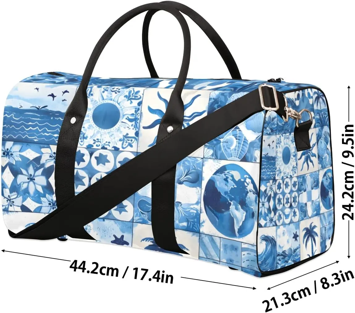 Travel Duffle Bag Ocean Themed Gym Bags for Men Women Travel Duffel Bags with Adjustable Shoulder Strap Carry On Weekender Bag