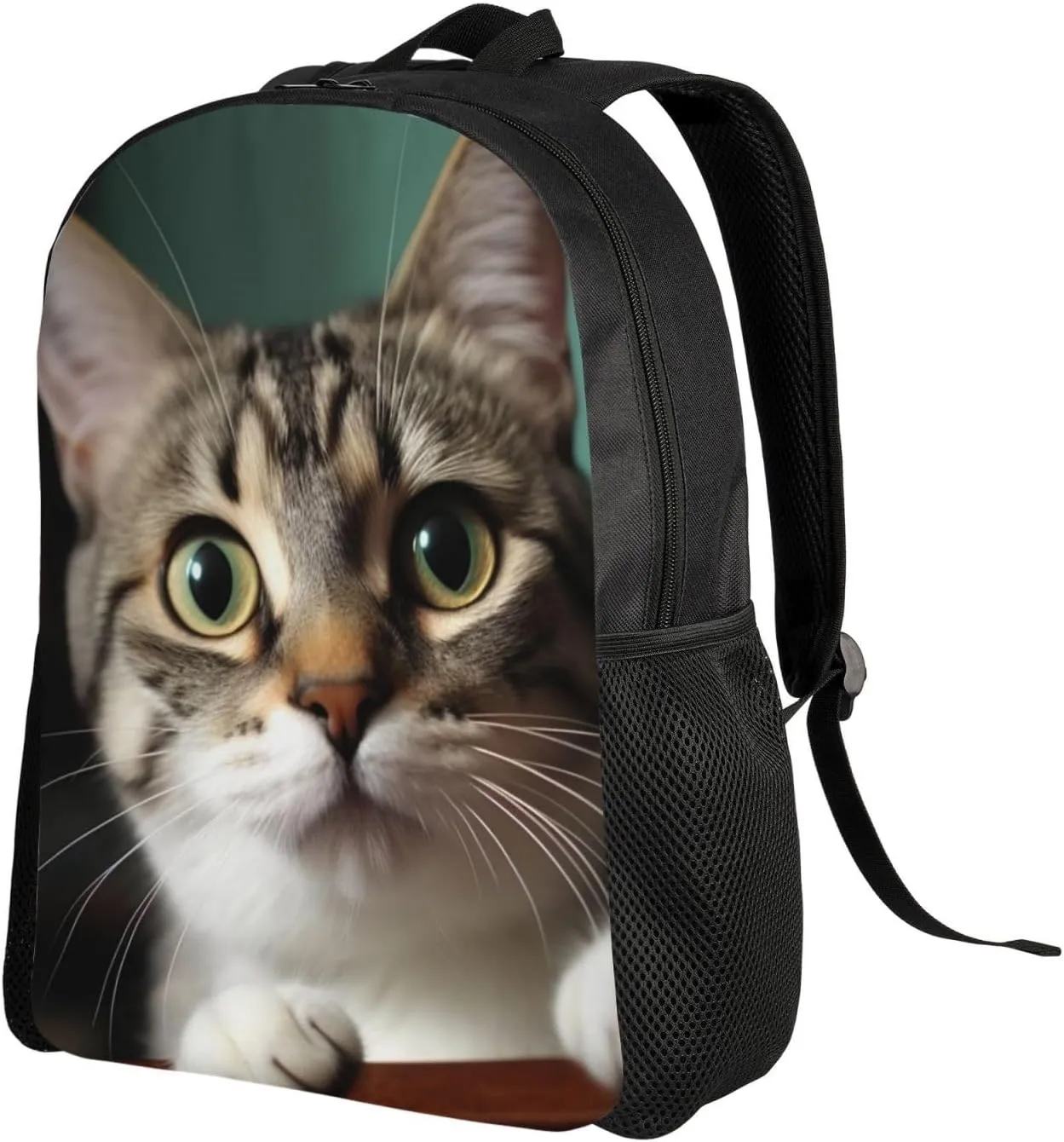 Travel Laptop Backpack A curious cat Carry On Backpack Casual Daypack Waterproof Business Work Bag