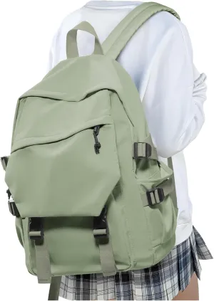 Travel Laptop Backpack For Women Small Computer Work Backpack For Men Lightweight College Teacher Backpacks For Women Causal Daypack Backpacks Grey Green