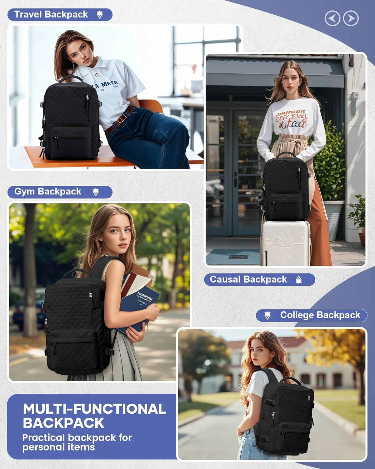 Travel Vacuum Storage Backpack with Air Pump Vacuum Seal Compression Space Saver Bags Clothing Vacpack Airback 18x14x8 inches Travel Bag Carry on Personal item Laptop Work Backpacks Women Men Black