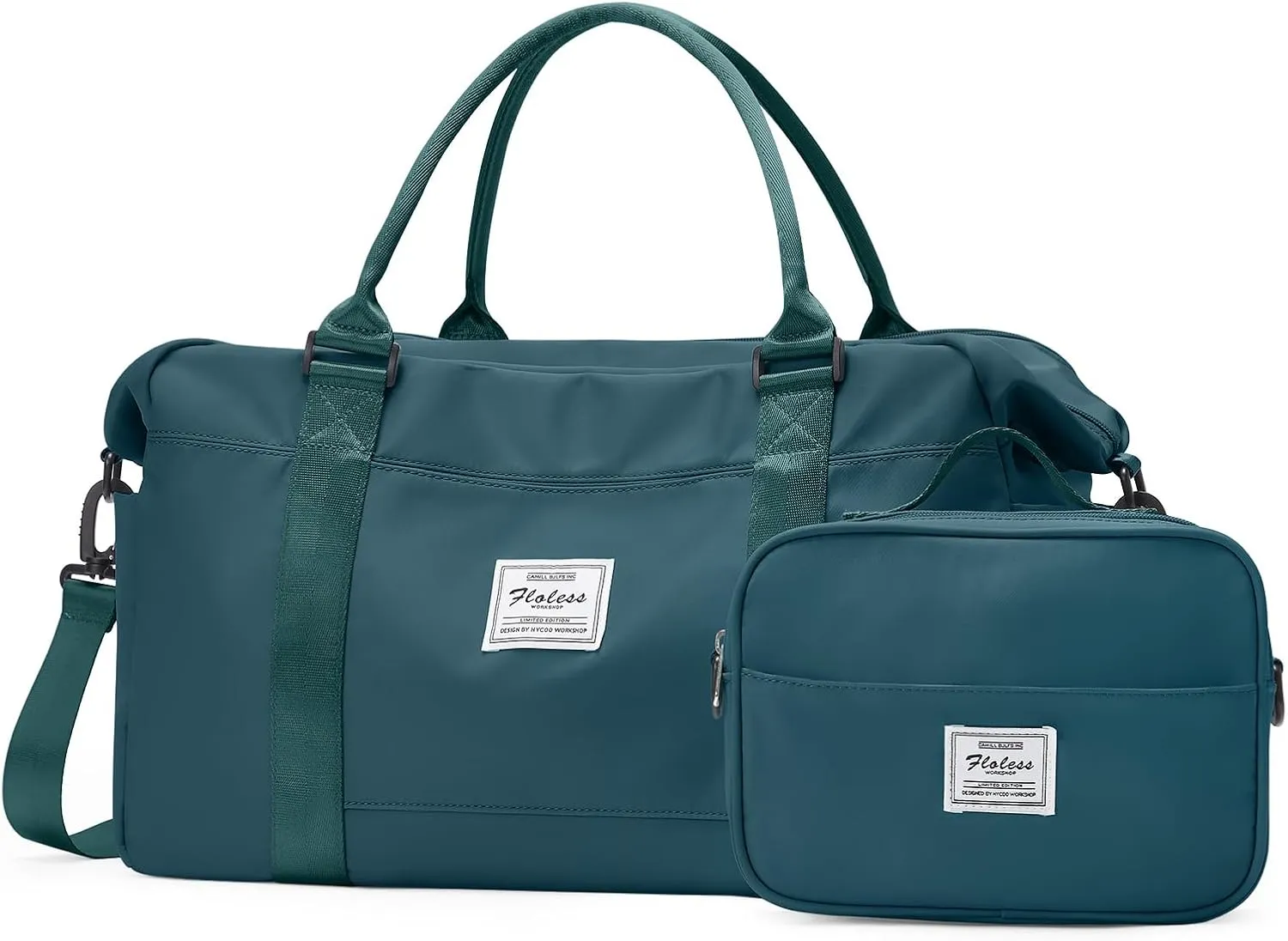 Travel Weekender Bag for Women,Travel Duffel Bag with Computer Compartment, Overnight Carry On Tote Bag with Trolley Sleeve for Weekend Travel Business Trip,Peacock Blue