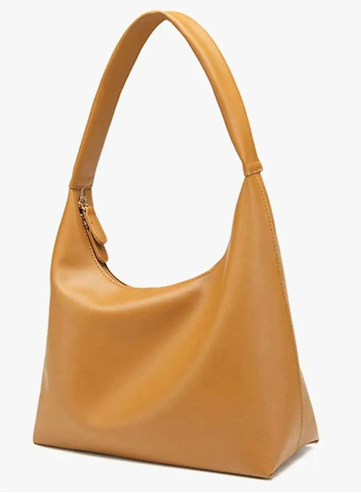 Trendy PU Leather Crescent Shoulder Bag Slouchy Hobo Bags for Women Tote Handbags Retro Soft Underarm Crossbody Purses