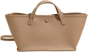 Trendy Tote Bag for Women Retro Casual Shoulder Bags PU Leather Work Handbags Satchel with Removeable Strap 2025
