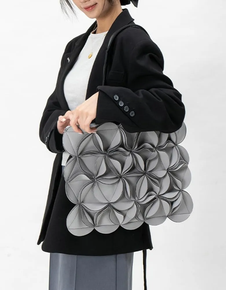 Trendy Tote Bags for Women 3D Floral Top-handle Handbags Ladies Purse Designer Large Shoulder Bag