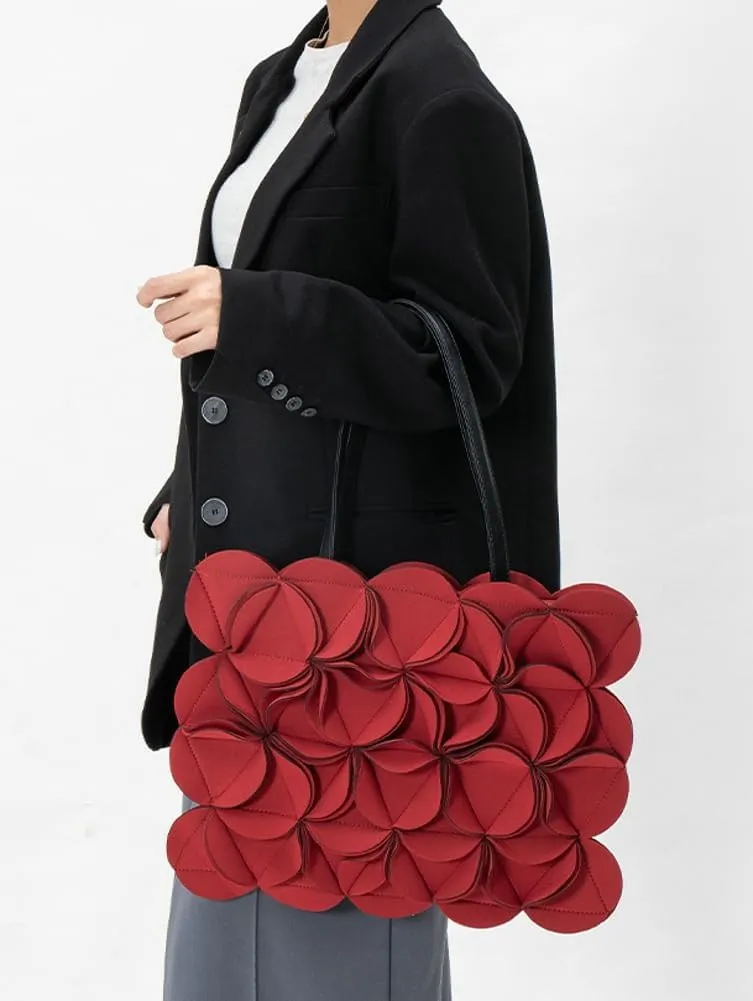 Trendy Tote Bags for Women 3D Floral Top-handle Handbags Ladies Purse Designer Large Shoulder Bag