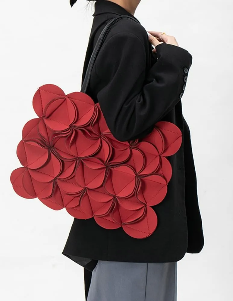 Trendy Tote Bags for Women 3D Floral Top-handle Handbags Ladies Purse Designer Large Shoulder Bag