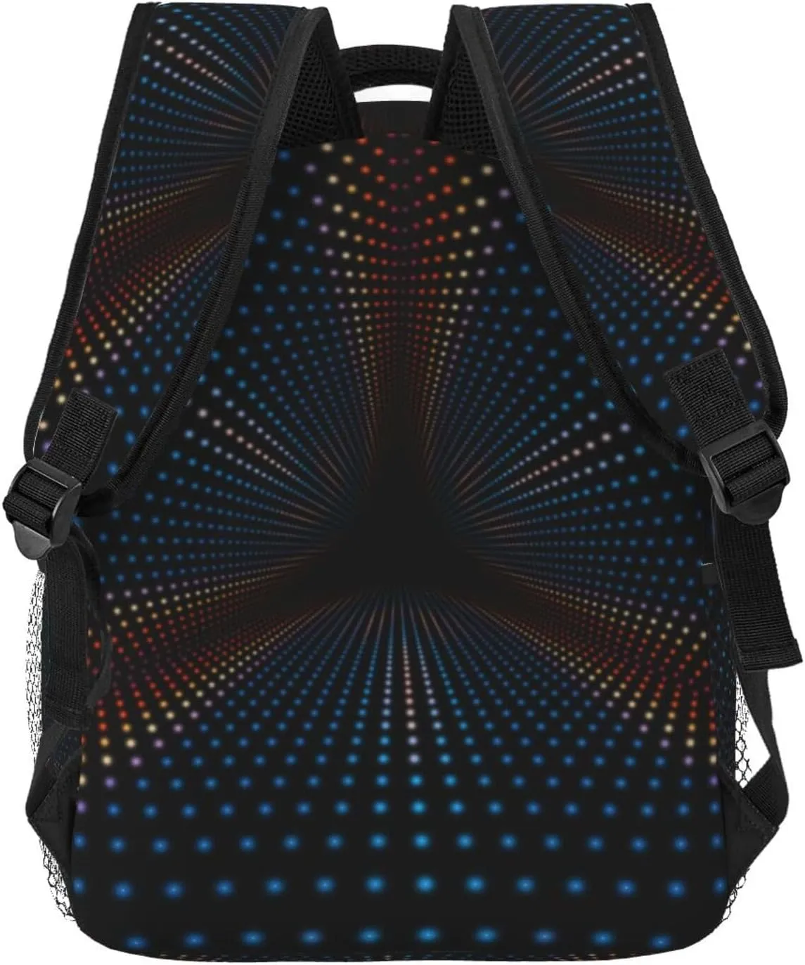 Triangular Polka Dots Tunnel Backpack for Men Women, Travel Laptop Backpack Computer Bag Daypack for Business Work Weekender