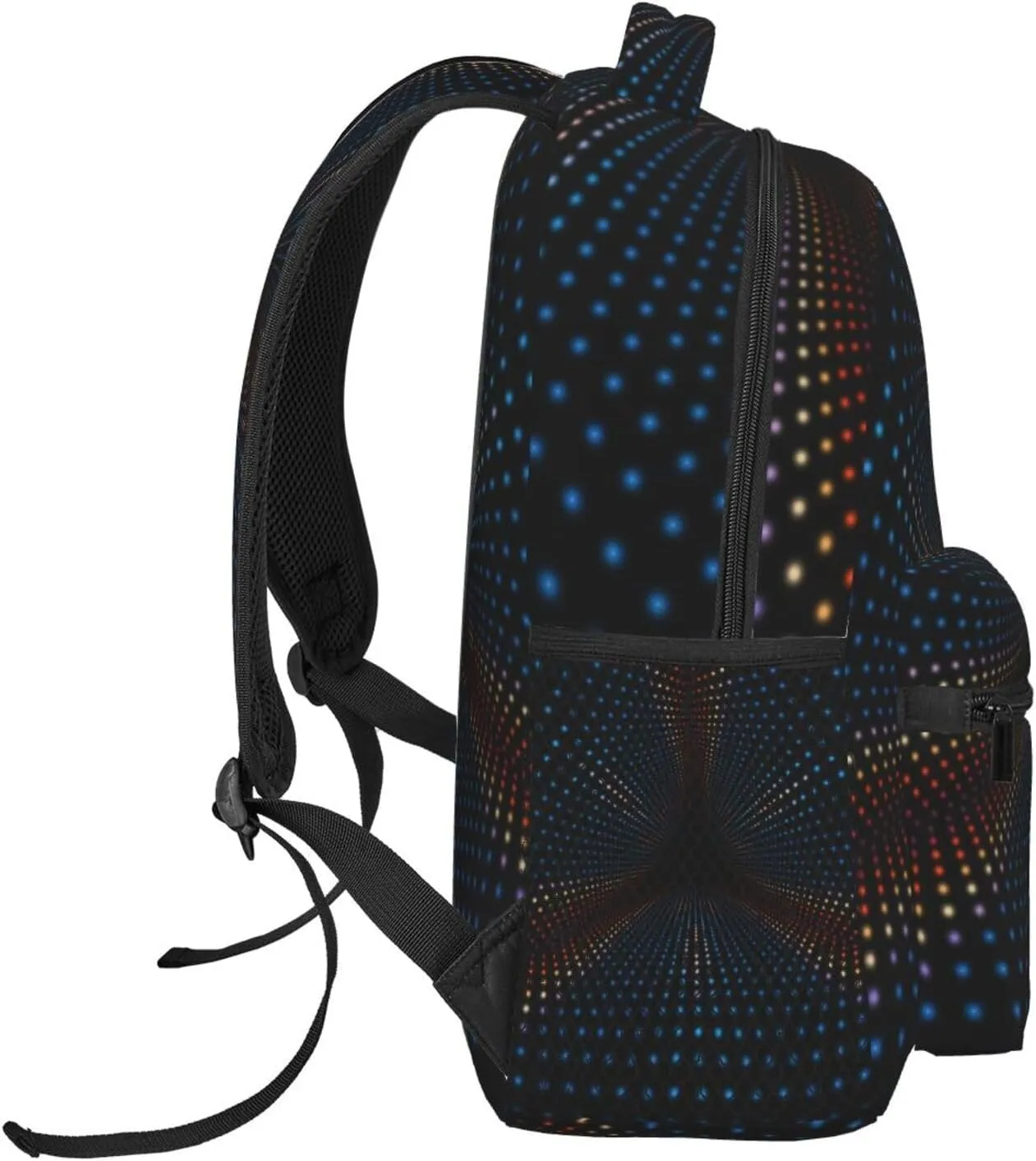 Triangular Polka Dots Tunnel Backpack for Men Women, Travel Laptop Backpack Computer Bag Daypack for Business Work Weekender