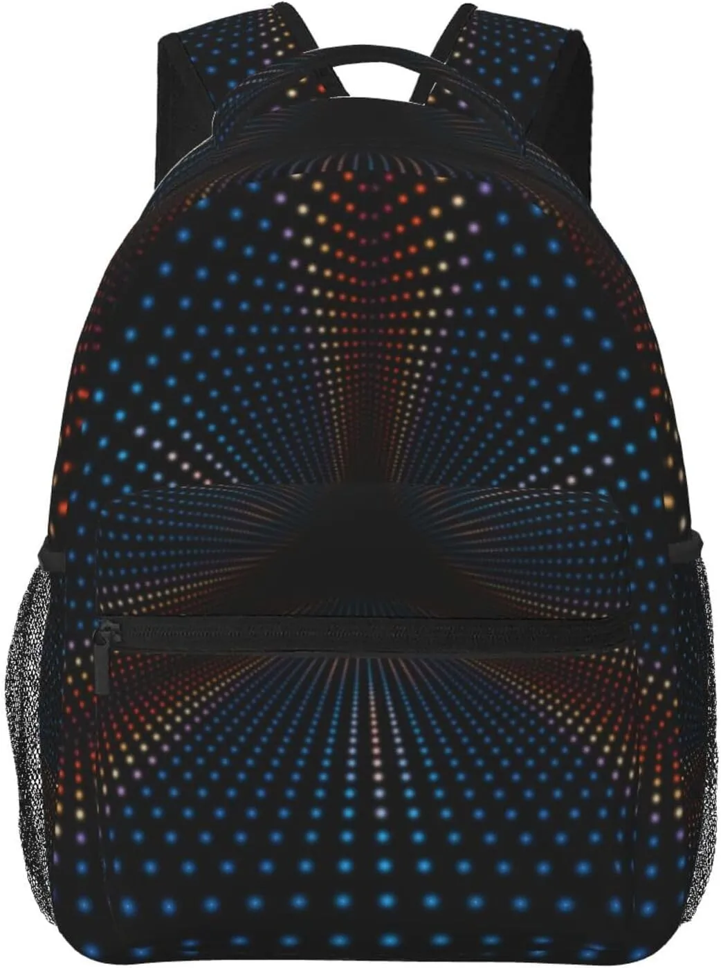 Triangular Polka Dots Tunnel Backpack for Men Women, Travel Laptop Backpack Computer Bag Daypack for Business Work Weekender