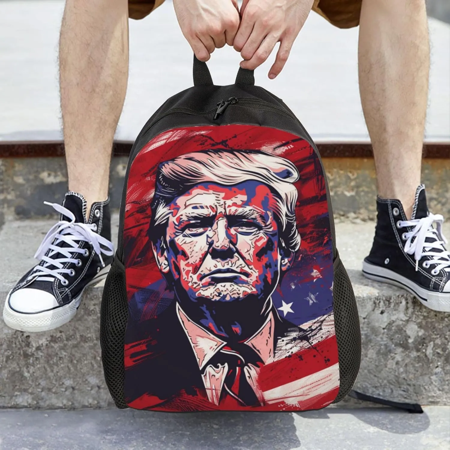 Trump Flag Backpack Waterproof Anti Theft Durable Light Laptop Bag Backpacks For Women Men Travel Gym Backpack