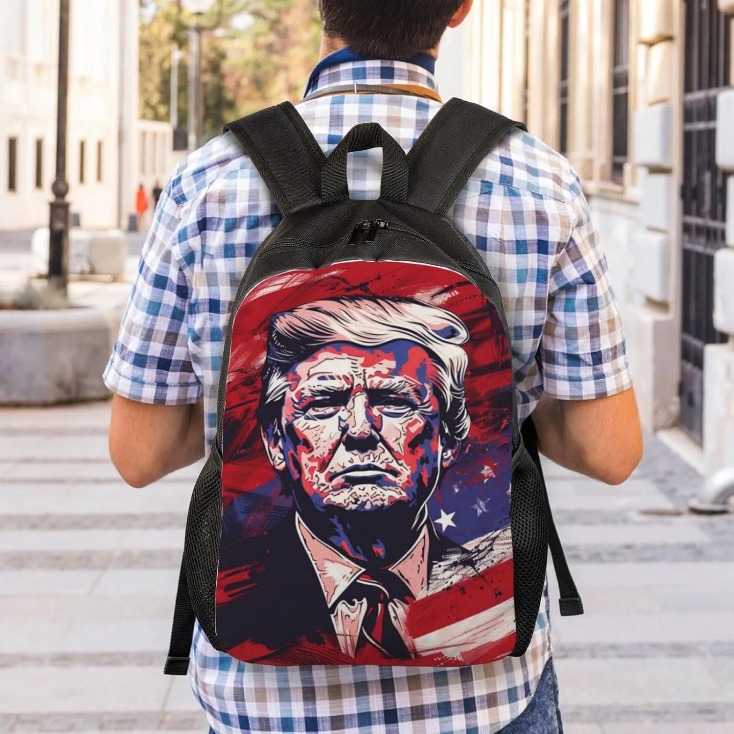 Trump Flag Backpack Waterproof Anti Theft Durable Light Laptop Bag Backpacks For Women Men Travel Gym Backpack