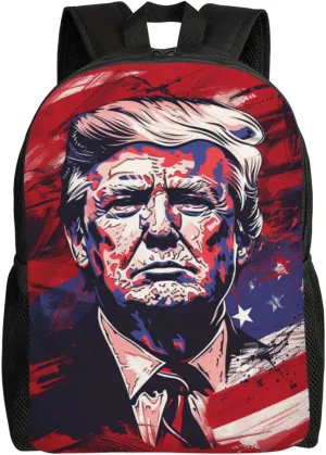 Trump Flag Backpack Waterproof Anti Theft Durable Light Laptop Bag Backpacks For Women Men Travel Gym Backpack