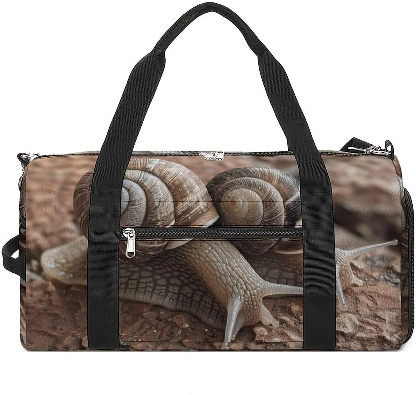 Two Snails Pattern Barrel Gym Bags for Men And Women, Duffle Bag for Travel Sports Bag Camping Weekend Carry on Overnight Duffel Bag with Shoulder Strap