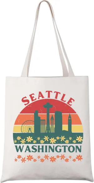 UJIMS Seattle Washington Souvenir Gift Seattle Trip Tote Bag Seattle Lover Gift Seattle Skyline Gift Seattle Vacation Gift