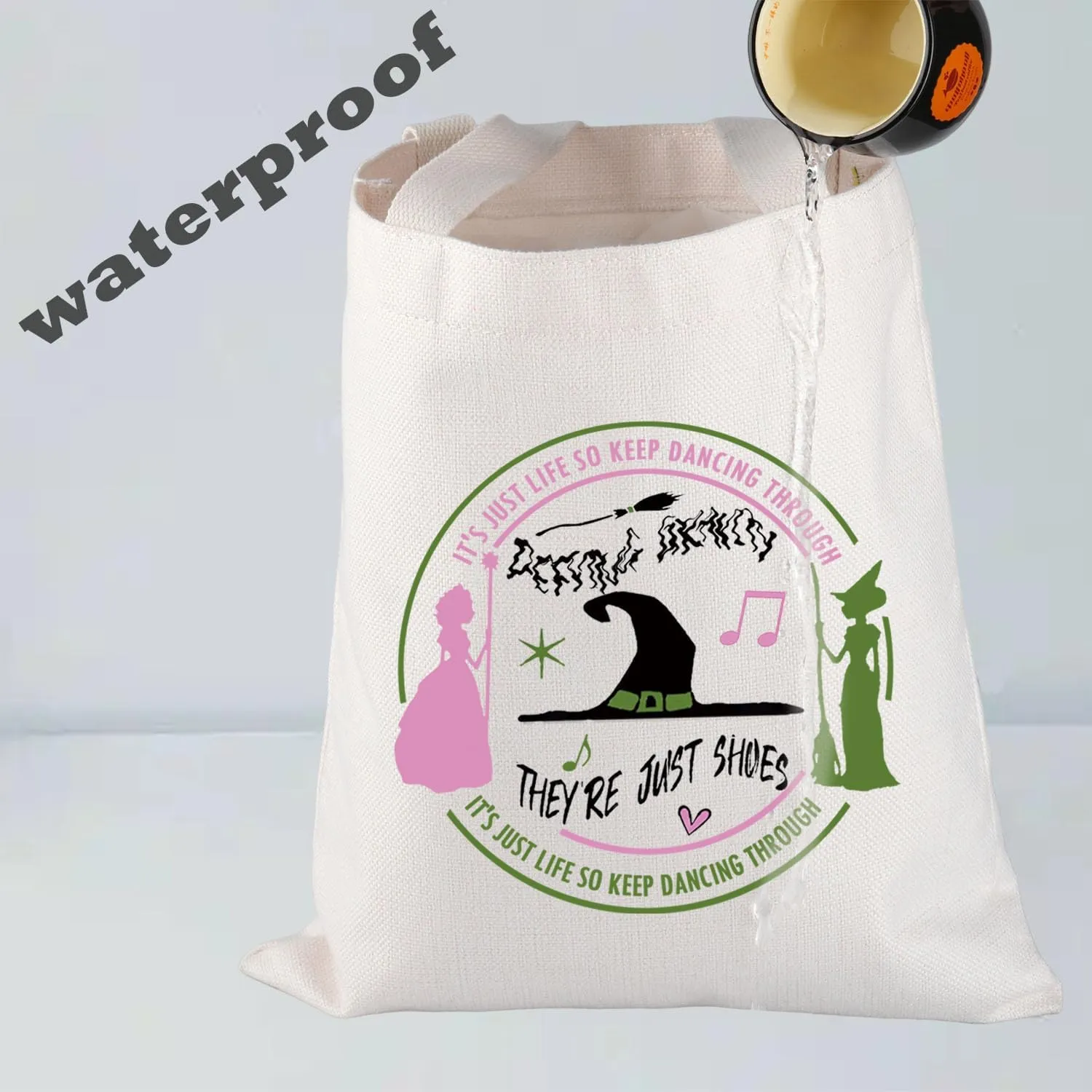UJIMS Witch Musical Merchandise Musical Theater Tote Bag Good and Bad Witch Musical Theater Fans Gift Shoulder Bag