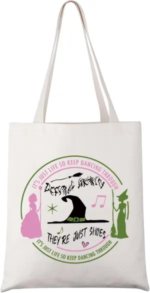UJIMS Witch Musical Merchandise Musical Theater Tote Bag Good and Bad Witch Musical Theater Fans Gift Shoulder Bag