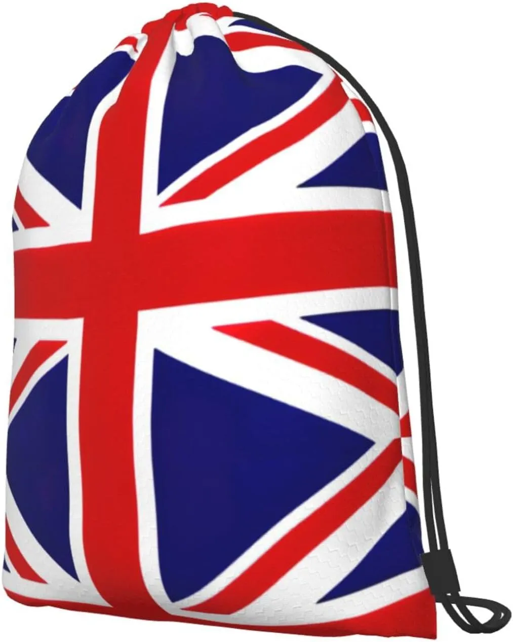 Uk Flag Print Drawstring Backpack Bag, Men'S Women'S Shopping Yoga Swimming Travel Sports Backpacks