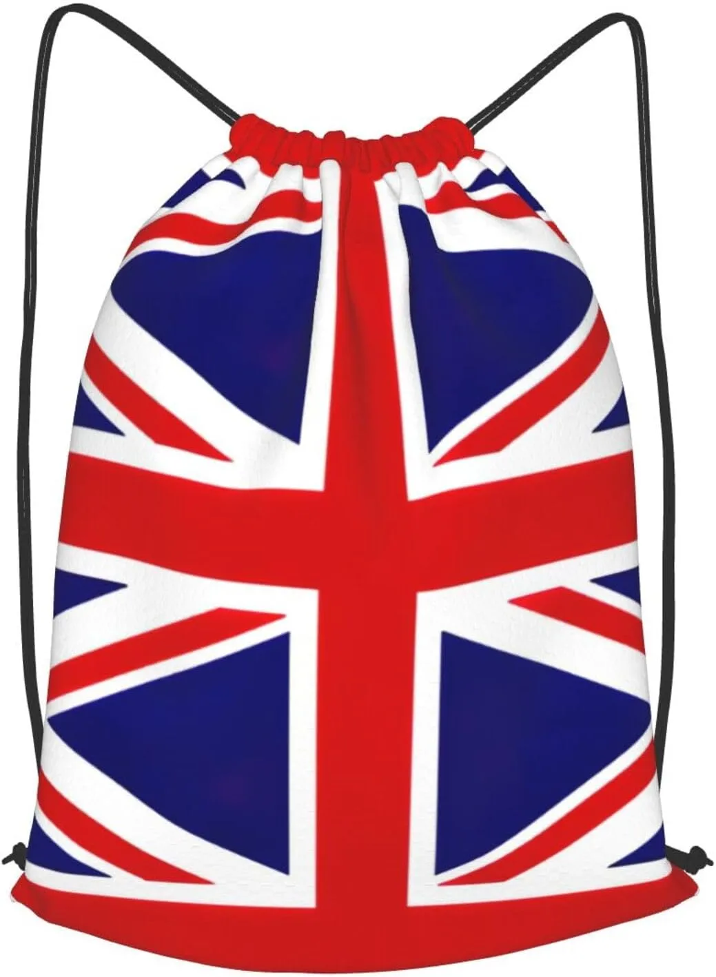 Uk Flag Print Drawstring Backpack Bag, Men'S Women'S Shopping Yoga Swimming Travel Sports Backpacks