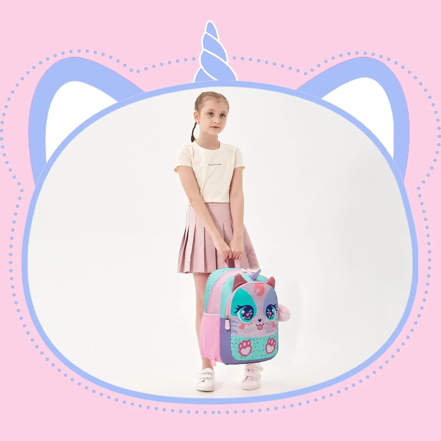 Unicorn Toddler Backpacks for Girls 2-4 Kids Preschool Backpacks for Girls Cute Pink Kindergarten Backpack Mini Small Backpack Little Girl Back to School Supplies