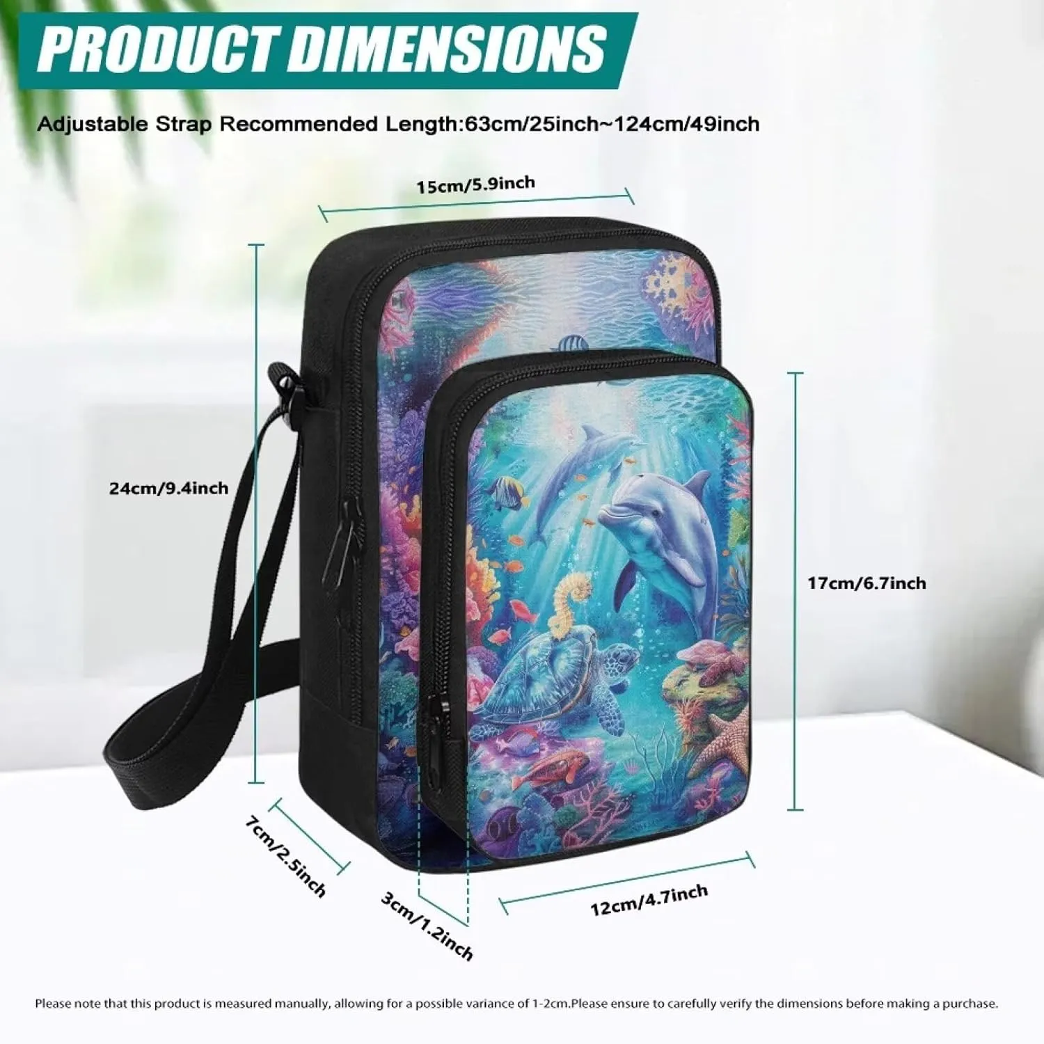 Uourmeti Crossbody Purse Bags for Women Travel Shoulder Bag Small Messenger Bag