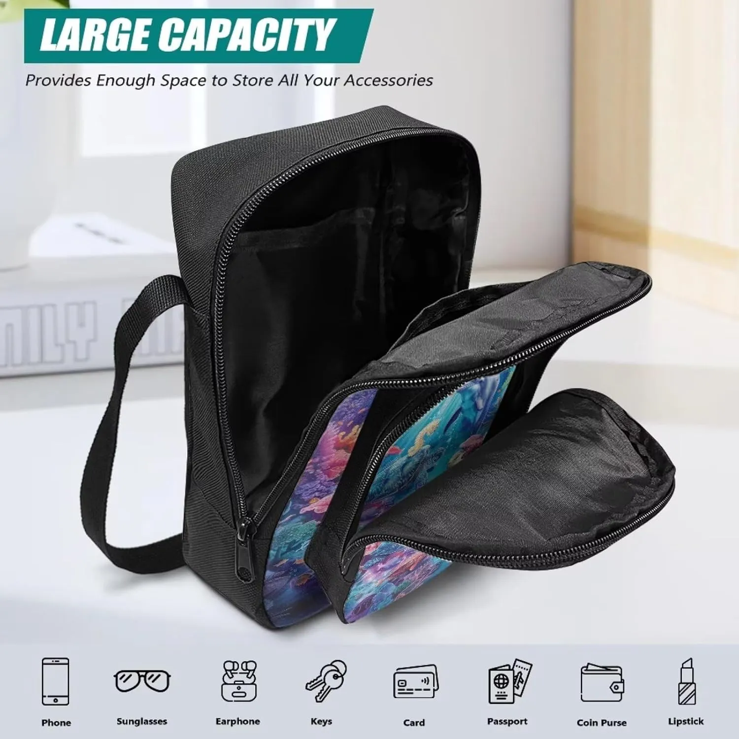 Uourmeti Crossbody Purse Bags for Women Travel Shoulder Bag Small Messenger Bag