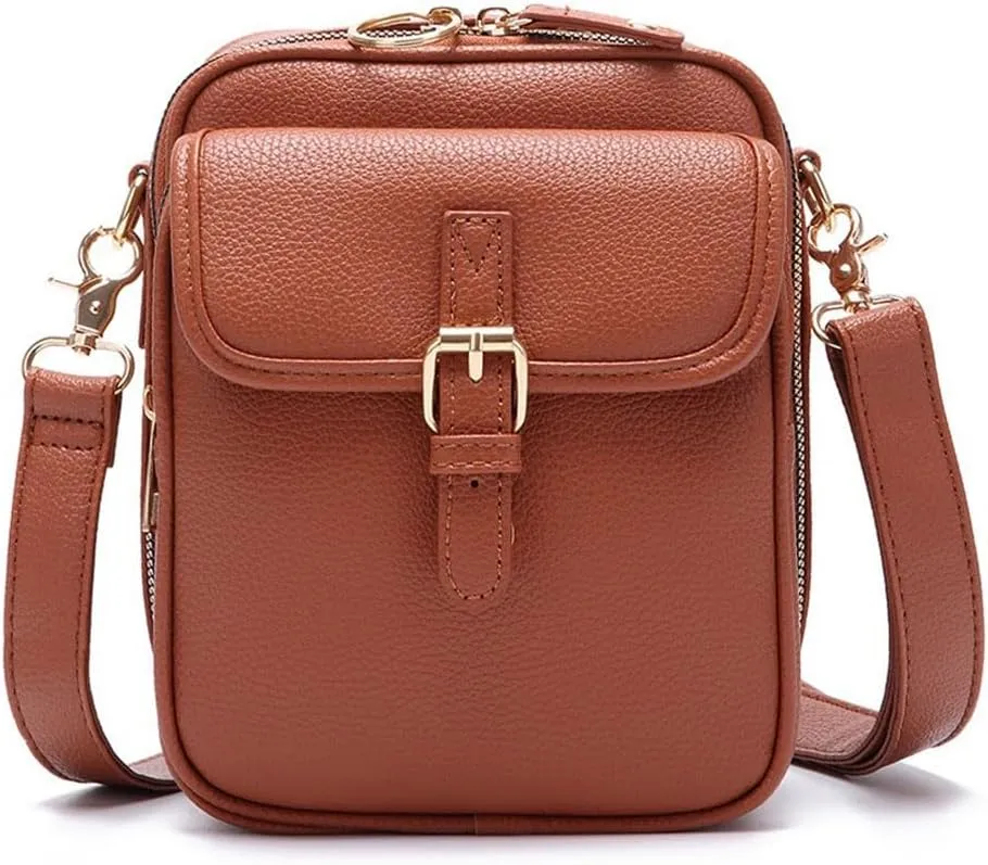 Urvashi Crossbody Leather Bag, Collaboraten1 Crossbody Leather Bag Anti Theft Small Crossbody Sling Bags for Women