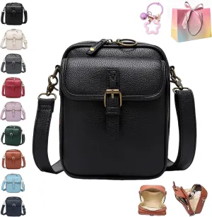 Urvashi Crossbody Leather Bag, Tojoyride Crossbody Bag, Double-Layer Large Capacity Mini Crossbody Bags