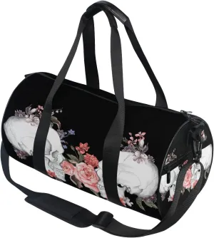 Use4 Rose Sugar Skull Day of the Dead Travel Duffel Bag Sport Gym Luggage Bag for Men Women