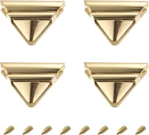 uxcell Turn Lock Clasp, 46mm x 32mm Zinc Alloy Purse Thumb Lock Bag Press Closure Buckle for DIY Handbag Wallet Crafts Making 4Pcs(Light Gold)