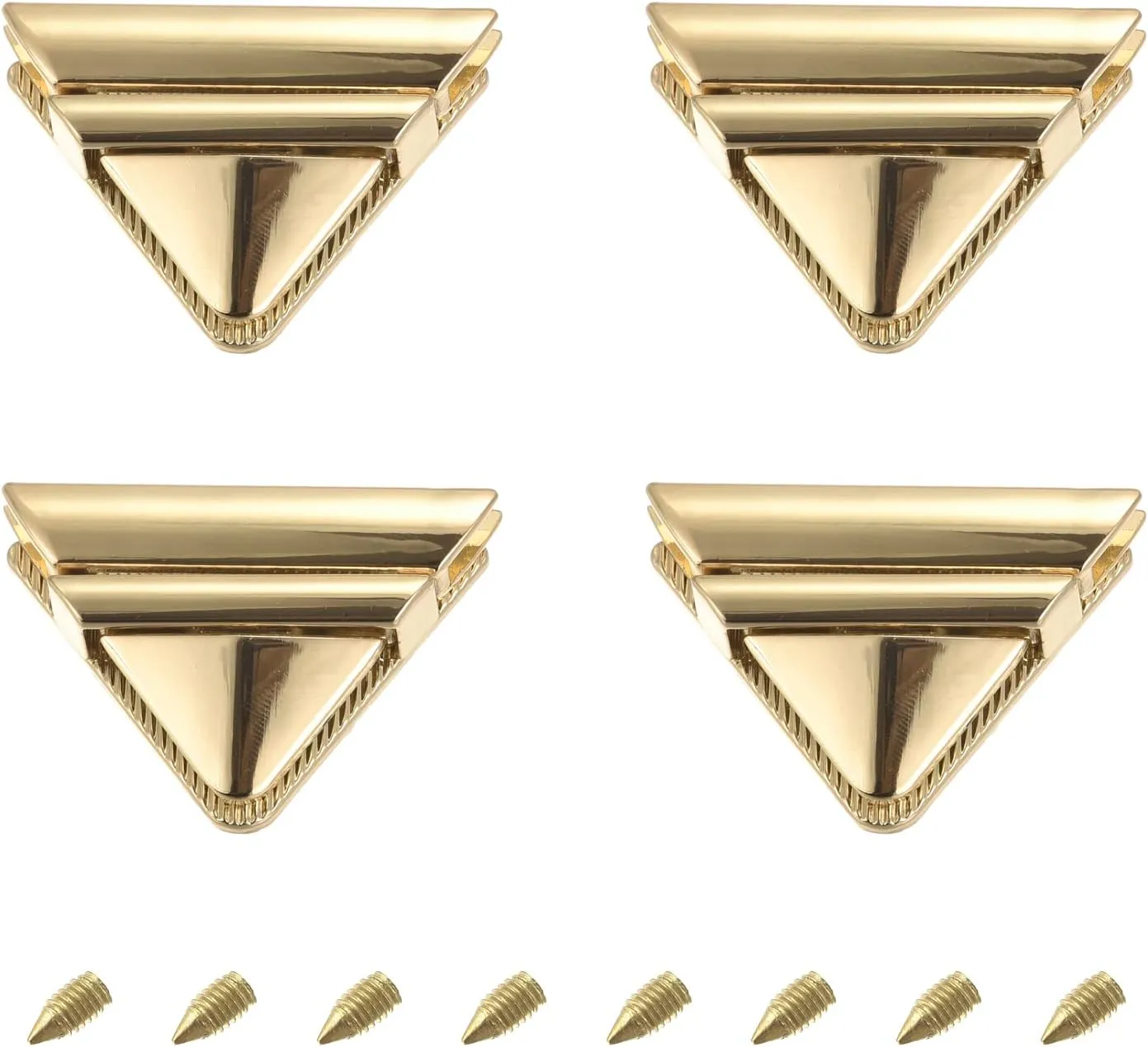 uxcell Turn Lock Clasp, 46mm x 32mm Zinc Alloy Purse Thumb Lock Bag Press Closure Buckle for DIY Handbag Wallet Crafts Making 4Pcs(Light Gold)