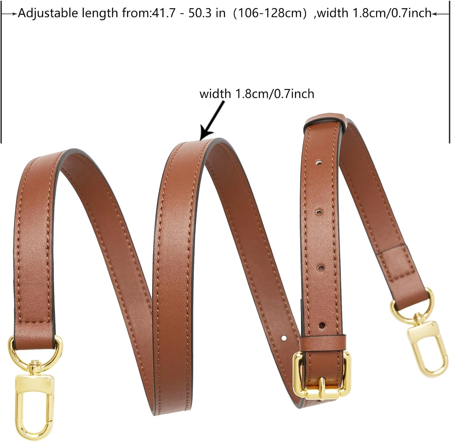 Vachetta Leather purse strap Genuine Leather Adjustable Replacement Strap for Shoulder Bag Handbag Purse
