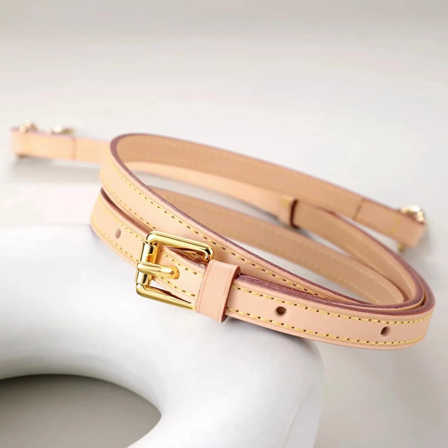 Vachetta Leather Strap Replacement Adjustable Crossbody Handbag Shoulder Purse Strap for Speedy Bags(Width:0.43in,Adjustable Length:39.4-47.2in)