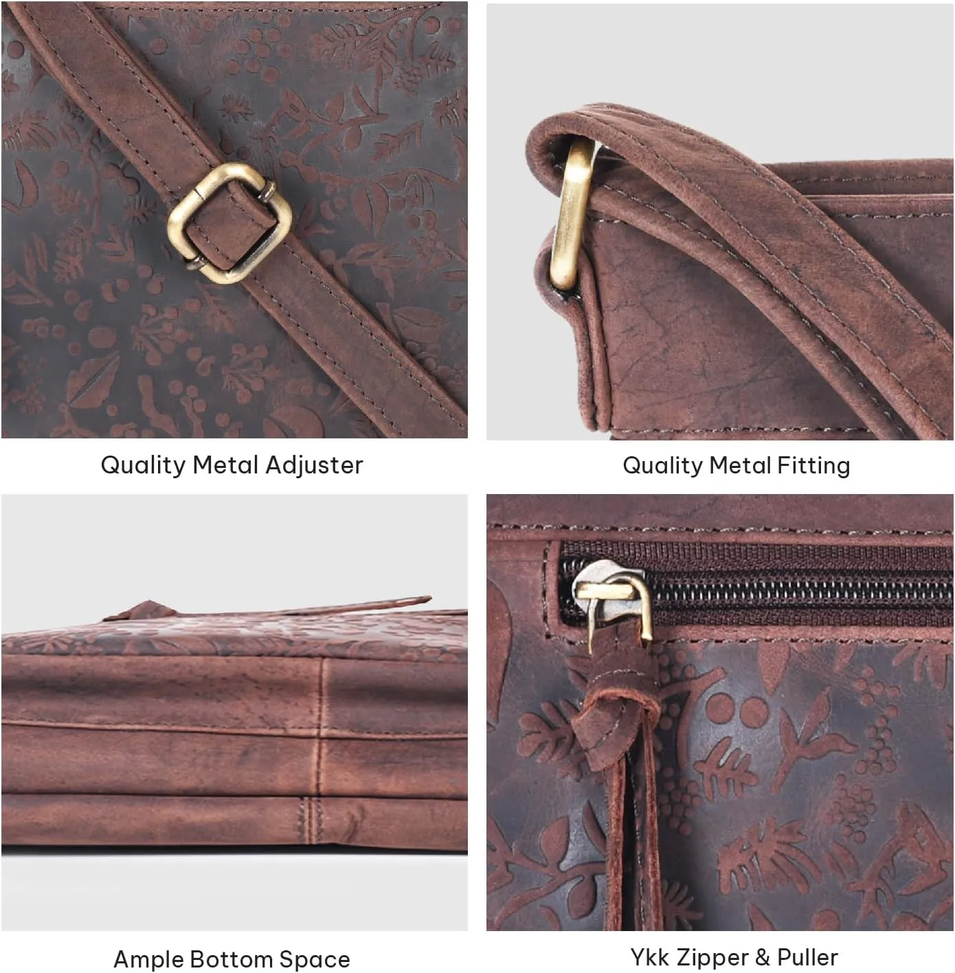 VALENCHI Women's Crossbody Handbags - Premium Leather Bags for Women - Everyday Purse with Adjustable Strap - Ladies Bag