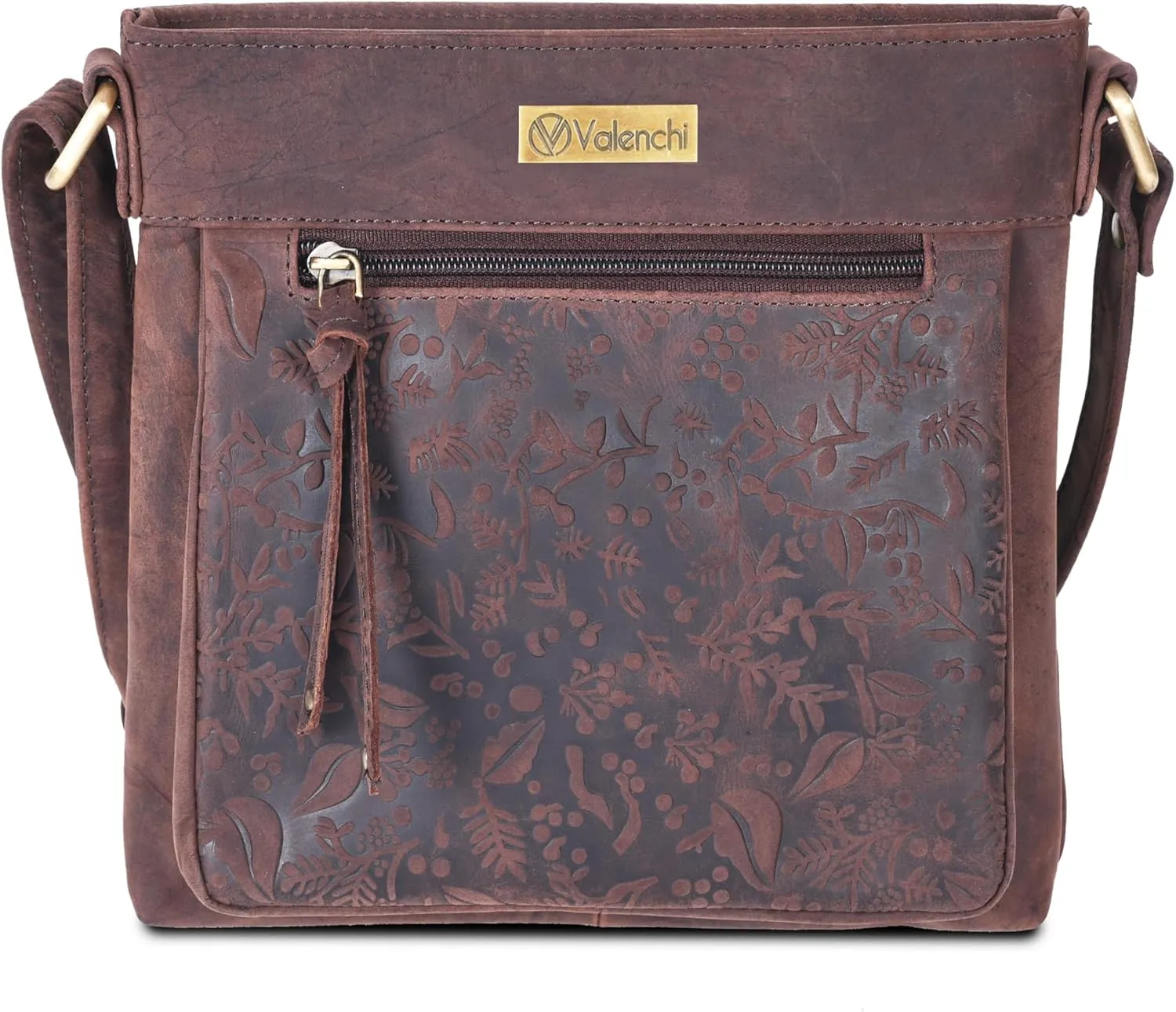 VALENCHI Women's Crossbody Handbags - Premium Leather Bags for Women - Everyday Purse with Adjustable Strap - Ladies Bag