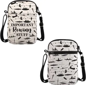 VAMSII Rowing Lover Gift Important Rowing Stuff Crossbody Bag Rowing Crew Team Travel Bag Rowing Life Gift