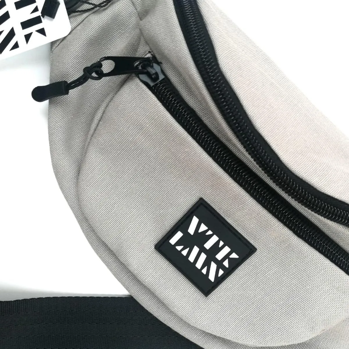 Vatkalimon Black, White and Grey Fanny Pack Set. Men's Crossbody Bag Belt Beg For Women Gym Essentials Women Belt Bag for Running Travelling Walking