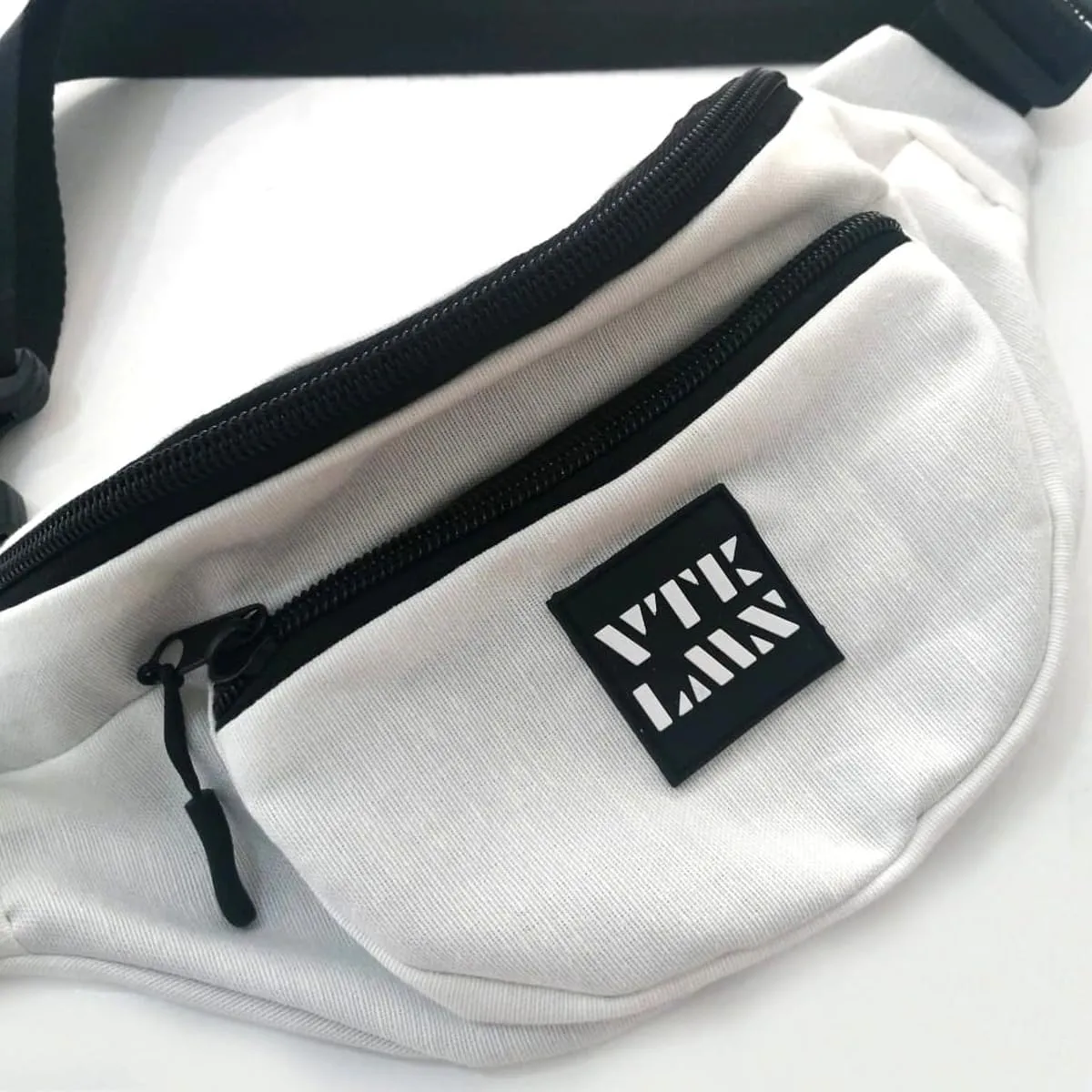 Vatkalimon Black, White and Grey Fanny Pack Set. Men's Crossbody Bag Belt Beg For Women Gym Essentials Women Belt Bag for Running Travelling Walking