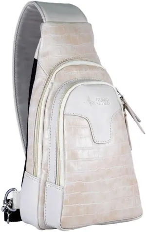 Vegan Leather Crossbody Bag - Unisex, Water-Resistant, Anti-Theft with Adjustable Strap.