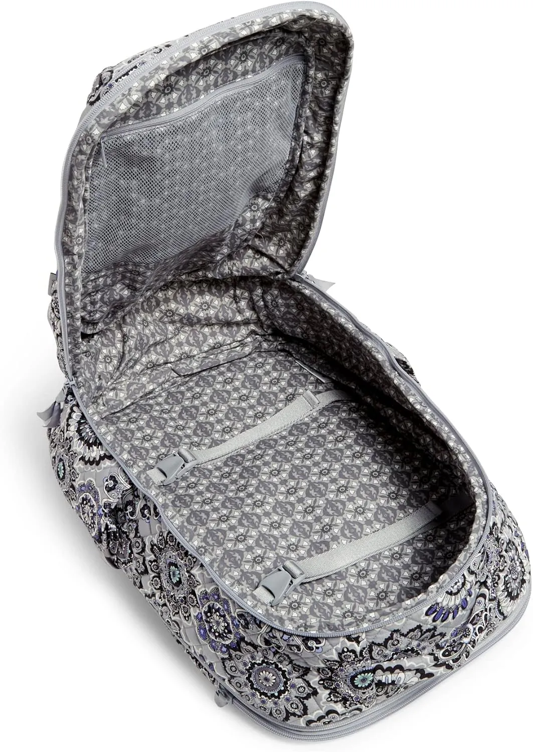 Vera Bradley Women's Cotton Large Travel Backpack Travel Bag, Tranquil Medallion - Recycled Cotton, One Size