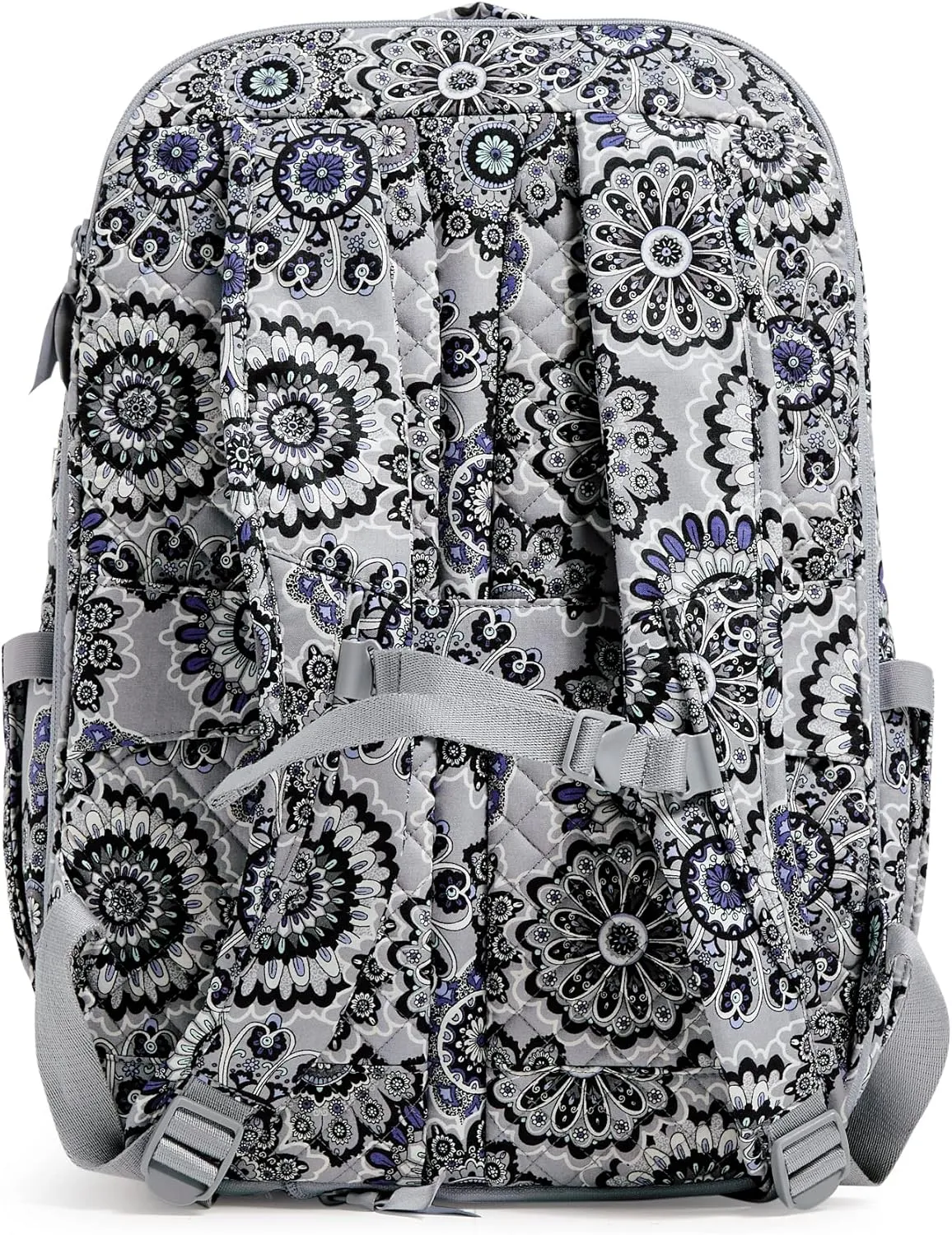 Vera Bradley Women's Cotton Large Travel Backpack Travel Bag, Tranquil Medallion - Recycled Cotton, One Size