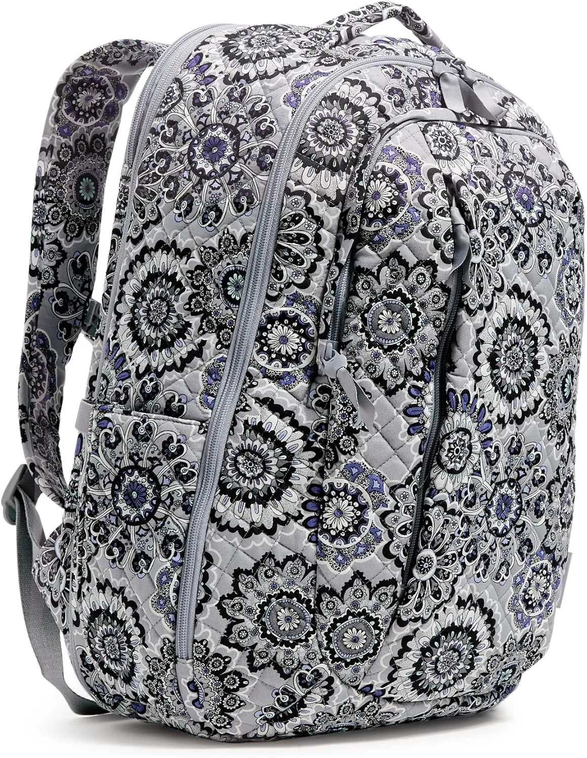 Vera Bradley Women's Cotton Large Travel Backpack Travel Bag, Tranquil Medallion - Recycled Cotton, One Size